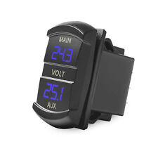 Universal 0-60v Dual Voltmeter Volt Gauge Led Digital Panel Car Battery Monitor