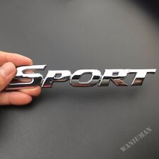 Sport Racing Metal Chrome Car Side Fender Emblem Skirts Badge Decal Sticker