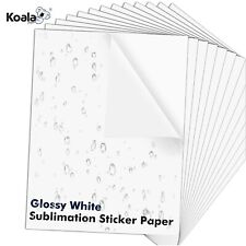 Lot 10-50 Koala Glossy White Sublimation Sticker Paper Waterproof Vinyl 8.5x11