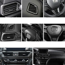 For Honda Accord 18-22 Carbon Fiber Style Dashboard Ac Vent Steering Wheel Cover