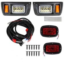 Cart Led Headlight Tail Light Kit 1993-up Gas Electric For Club Car Ds Golf