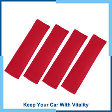 Universal Pack4 Red Seat Belt Cover Shoulder Pad Strap Protector For Car Truck