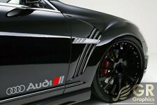 Audi Racing Sport S Line 11 Decal Sticker Pair Emblem Logo Silverred
