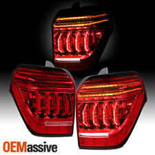 For 2010-2022 Toyota 4runner Led Tube W Sequential Turn Signal Red Tail Lights