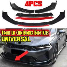 For Universal Car Front Bumper Lip Spoiler Splitter Diffuser Carbon Fiber Red
