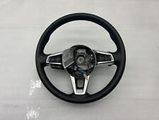 2021 2022 2023 Mazda Mx-5 Miata Steering Wheel Black Leather W Silver Stitch