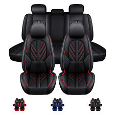 For Kia Car Seat Cover Full Set Deluxe Pu Leather 5-seats Frontrear Protector