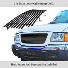 Fits 2001-2003 Ford Ranger Xlt Xl 2wd Shell Closed Main Stainless Black Grille
