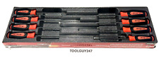 Snap On Tools Sgdxl80bo 8pc Soft Grip Cabinet Type Screwdriver Extra Long Orange