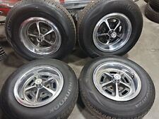 Magnum 500 Chrome Wheels Caps Trim Rings Nearly New Hankook Tires Set 4