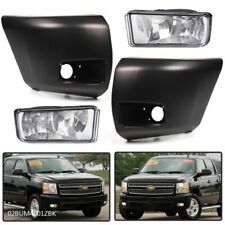 Front Bumper Driving Fog Light With Bumper End Fit For 07-13 Chevy Silverado1500