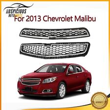 Upper Lower Chrome Bumper Grille For 2013 Chevy Malibu Ls Lt Sedan 4-door