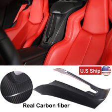 Real Carbon Fiber Waterfall Console Wireless Charger Cover For Corvette C8 20us