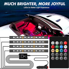 16 Color Glow Car Led Lihgt Interior Kit Under Dash Footwell Inside Lighting
