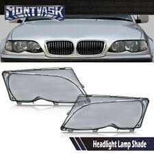 Headlight Replacement Lens Smoke Fit For Bmw 02-05 E46 3-series Left Right