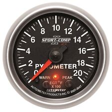 Auto Meter 3647 Sport-comp Pc Pyrometer Egt Gauge 2 116 Full Sweep