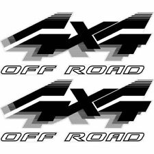 1992 - 1996 4x4 Off Road Decals For Ford F-series F250 Truck Bronco Black