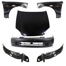 Bumper Cover Kit For 96-98 Honda Civic Front With License Plate Provision 6pc
