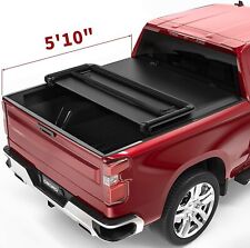 Oedro 5.8ft Tri-fold Tonneau Cover Bed For 2019-2024 Silverado Sierra 1500 Nbs