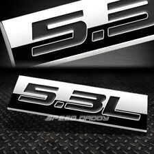 Metal Emblem Car Bumper Trunk Fender Decal Logo Badge Chrome Black 5.3l 5.3 L