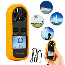 Handheld Digital Lcd Air Wind Speed Anemometer Temperature Gauge Meter Tester