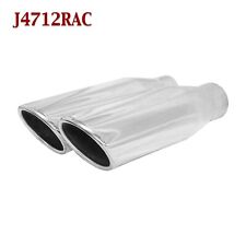 J4712rac Pair 2.25 Stainless Truck Exhaust Tips 2 14 In -3 12 Out -12 Long