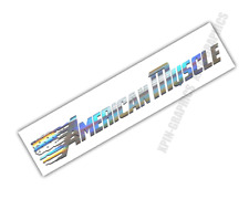 American Muscle Windshield Banner Decal Sticker Oil Slick Chrome