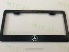 Laser Engraved Etched Mercedes Benz Logo Stainless Steel License Plate Frame