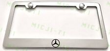 Mercedes Benz Logo Stainless Steel License Plate Frame Holder Rust Free