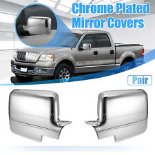 Pair For Ford F150 2004-2008 Exterior Chrome Plated Power Full Mirror Cover Cap