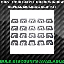 1967-1990 Caprice Ss Rear Glass Window Windshield Molding Trim Reveal Clips Gm