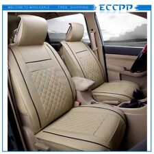Universal Deluxe 5-seats Car Seat Cover Frontrear Pu Leather Cushion Full Set