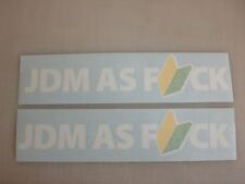 8 Pair Of Jdm As Fck - Funny - Leaf Wakaba - Decals Stickers Free Shipping