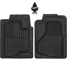 For Chevy Heavy Duty Car Truck Floor Mats 2pc Rubber Semi Custom Black