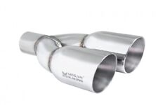 Megan Exhaust Muffler Universal Twin Stainless Steel Chrome 3.5 Tips 2.5 Ds