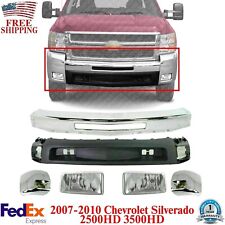Front Bumper Chrome Ends Valance For 2007-2010 Chevy Silverado 2500hd 3500hd