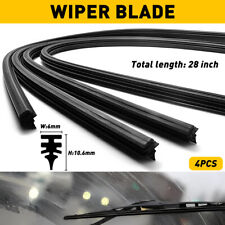 4 Pairs Universal 28 Car Bus Silicone Frameless Windshield Wiper Blade Refills
