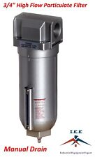34 Inline Air Compressor Water Moisture Filter Trap Separator W Manual Drain