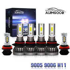 9005 9006 H11 Led Combo Headlight Fog Light Kit Highlow Beam Bulbs White 6000k