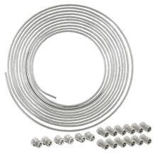 25 Ft 14 Stainless Steel Brake Line Replacement Tubing Coil And Fitting Kit