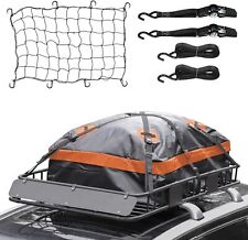 54x34 Roof Rack Car Top Luggage Holder W Extension Waterproof Bag Net Strap