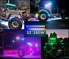 Jhb 32180w Bluetooth Chasing Halo Led Off-road Light Bar With White Main Light