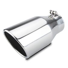 4 Inlet 6 Outlet 12 Inch Long Truck Diesel Bolt On Exhaust Tip Stainless Steel