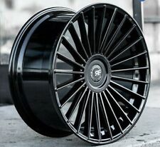 22 Rf22 Gloss Black Concave Wheels For Panamera 971 S V6 Turbo 22x9 10.5 Set