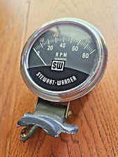 Vintage Stewart Warner 8000 Rpm Tachometer 1960s