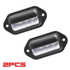 2pcs Led License Plate Light Tag Lamps Assembly Replacement For Truck Trailer Rv