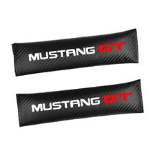 2pcs Carbon Fiber Car Seat Belt Cover Shoulder Cushion Pad For Ford Mustang Gt