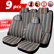 Universal 5 Seat Baja Saddle Mexican Blanket Full Set Bench Protector Seat Cover