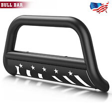 Bull Bar Front Bumper Grille Guard Fits For 2016-2022 Toyota Tacoma Truck Black