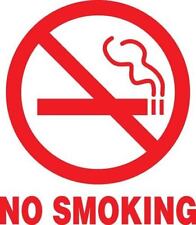 No Smoking Sign Red Vinyl Decal Sticker Circle Car Window Outside Inside